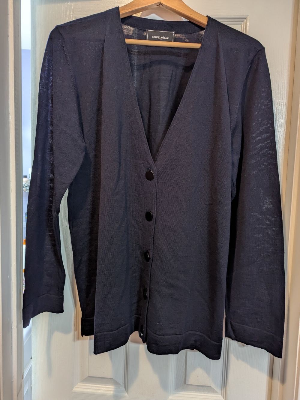 Giorgio Armani Women's Navy Button-Front Cardigan Jacket